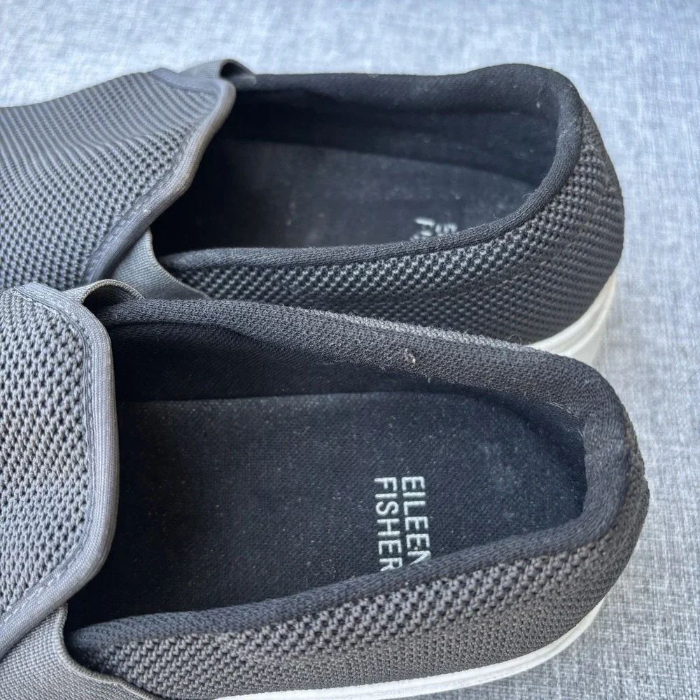 Eileen Fisher Shoes Women 9.5 Pep Slip On Platform Sneaker Graphite Grey Casual‎
